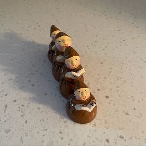 Vintage Singing Monks Figurine Choir Caroling Department 56 Christmas Village